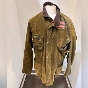 Vintage Barbour wax motorcycle jacket